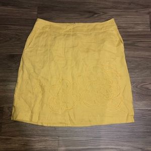 Boden Yellow Pencil Skirt
